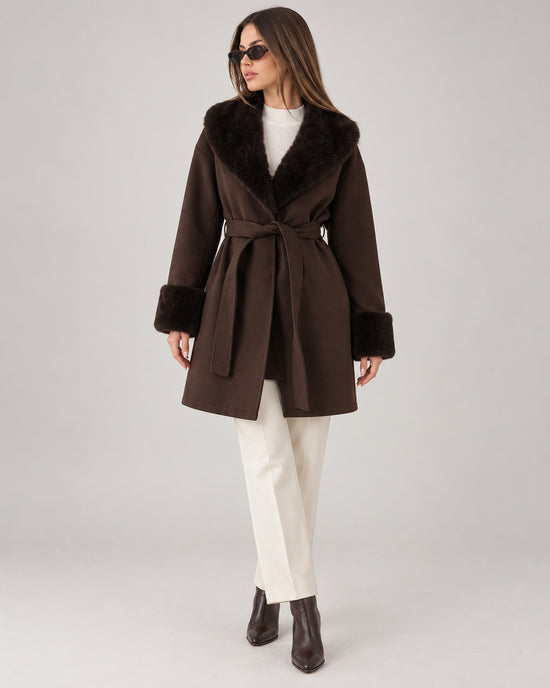 Women's Jacket in Brown on a neutral background