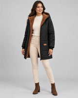 Women's Jacket in Mocha Brown on a neutral background