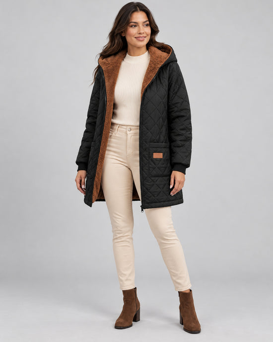 Women's Jacket in Mocha Brown on a neutral background