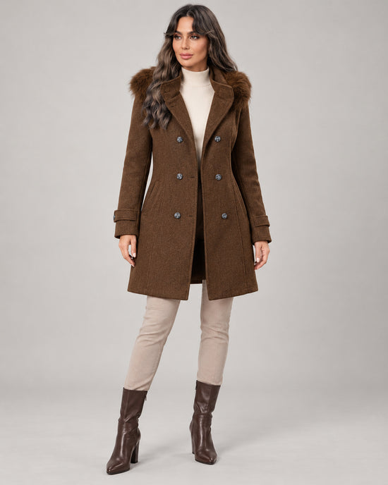 Women's Jacket in Brown on a neutral background