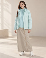 Women's Jacket in Salt Mist Blue styled with neutral pieces