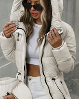 Women's Jacket in Beige - detalhe
