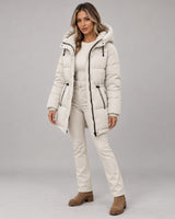 Women's Jacket in Beige on a neutral background
