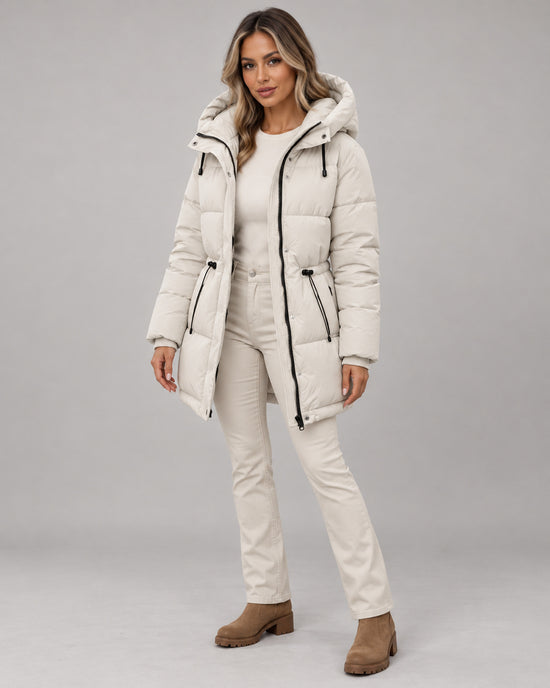 Women's Jacket in Beige on a neutral background