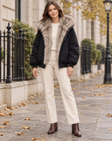 Women's Jacket in Black styled on a London autumn street