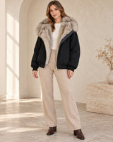 Women's Jacket in Black styled with neutral pieces