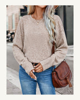 Women's Long Sleeve Jumper in Baby Pink - original-tratada