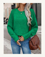 Women's Long Sleeve Jumper in Green - original-tratada