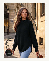 Women's Long Sleeve Jumper in Black - original-tratada