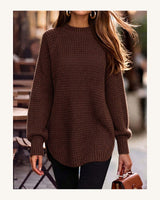 Women's Long Sleeve Jumper in Chocolate Brown - original-tratada