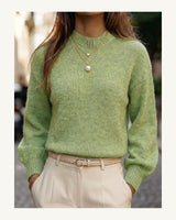 Women's Long Sleeve Jumper in Green - original-tratada