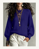 Women's Long Sleeve Jumper - Dusty Pink in Bold Plum - original-tratada