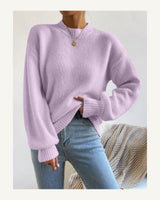 Women's Long Sleeve Jumper - Dusty Pink in Lilac Purple - original-tratada