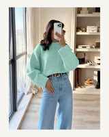 Women's Long Sleeve Jumper in Grass Green - original-tratada