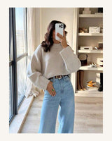 Women's Long Sleeve Jumper in Grey - original-tratada