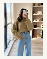 Women's Long Sleeve Jumper in Huanghuali Colour - original-tratada