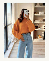 Women's Long Sleeve Jumper in Orange - original-tratada