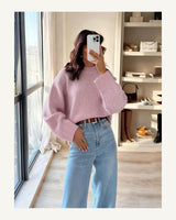 Women's Long Sleeve Jumper in Pink - original-tratada