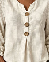 Women's Long Sleeve Shirt in Apricot - detalhe