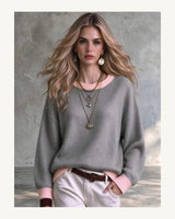 Women's Crew Neck Jumper in Grey 3 - original-tratada