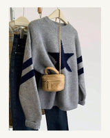 Women's Crew Neck Jumper in Grey - original-tratada