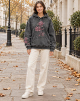 Women's Sweatshirt in Black styled on a London autumn street
