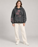 Women's Sweatshirt in Black on a neutral background