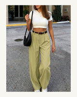 Women's Trousers in Mustard Yellow - original-tratada