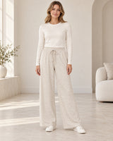 Women's Trousers in Apricot styled with neutral pieces