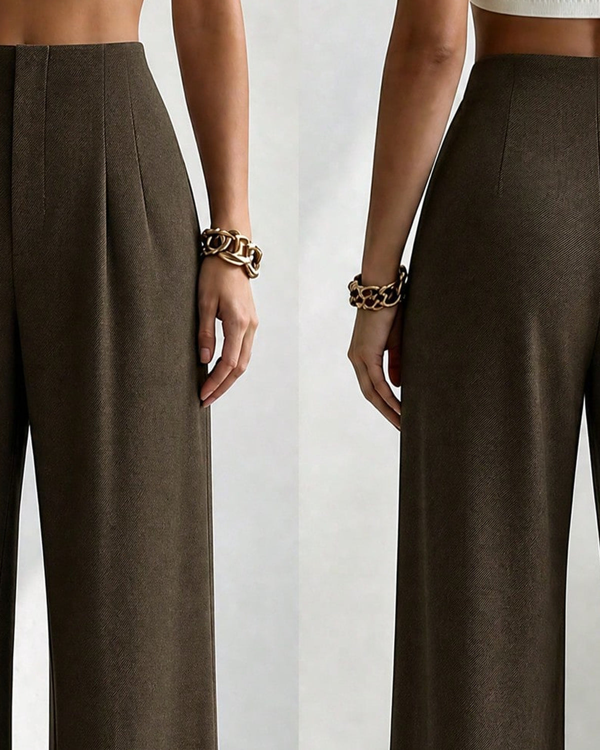 Women's Trousers in Brown - detalhe