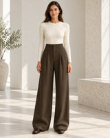 Women's Trousers in Brown styled with neutral pieces