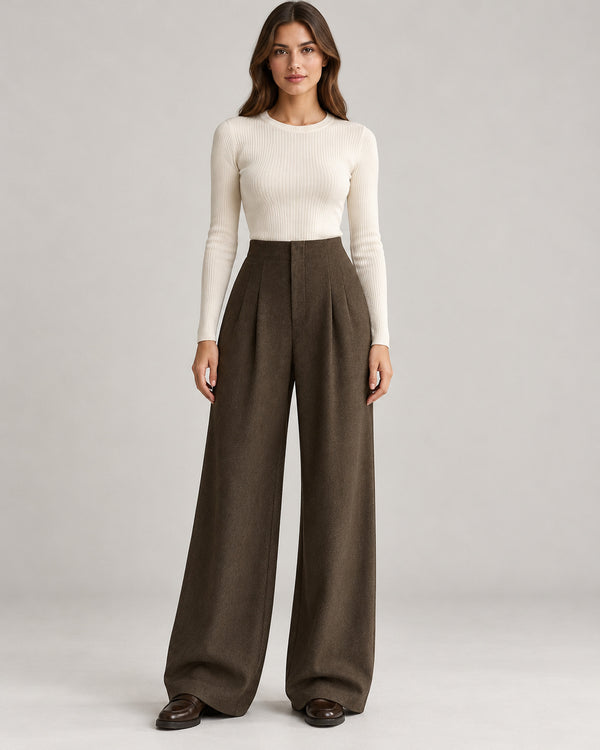 Women's Trousers in Brown on a neutral background