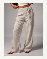 Women's Trousers in Apricot - original-tratada