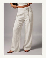 Women's Trousers in Pale Yellow - original-tratada