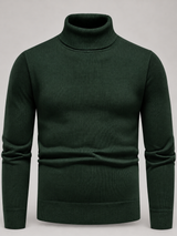 men s long sleeve high neck jumper 5a854f in Army Green