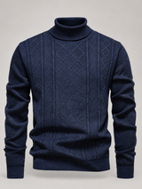 men s long sleeve high neck jumper 5a854f in Navy Blue