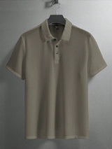 men s short sleeve polo shirt 752b3e in Khaki