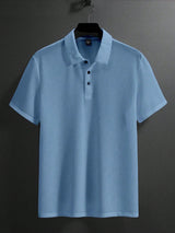men s short sleeve polo shirt 752b3e in Blue