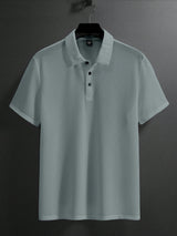 men s short sleeve polo shirt 752b3e in Light Grey