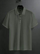 men s short sleeve polo shirt 752b3e in Army Green