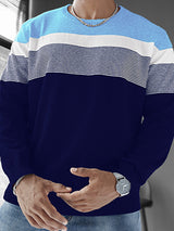 men s colourblock long sleeve crew neck jumper 7f4765 in Multicolor 3