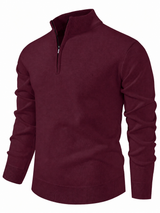 men s long sleeve jumper 249de9 1 in Burgundy 2