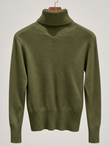 women s high neck jumper 25b013 1 in Army Green