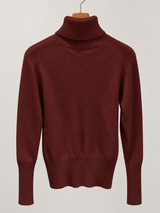 women s high neck jumper 25b013 1 in Burgundy