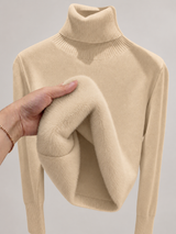women s high neck jumper 25b013 1 in Khaki