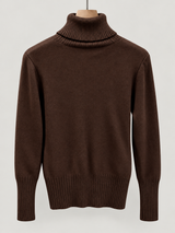 women s high neck jumper 25b013 2 in Coffee Brown 3