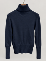 women s high neck jumper 25b013 2 in Navy Blue