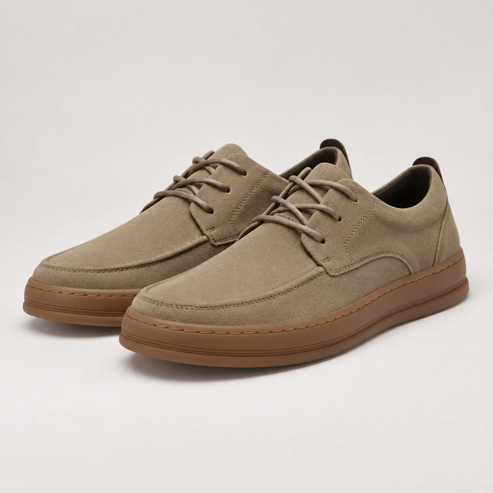 Trainers for men with Oxford styling and a lace fastening — Khaki