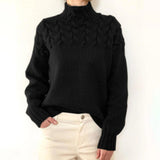 Tova | Women's Cable-Knit Roll-Neck Relaxed Jumper — view 8